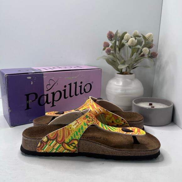 Papillio by Birkenstock Gizeh Sandal African Wax Gold 1005085 Unisex L12/M10 NWB - Picture 7 of 10